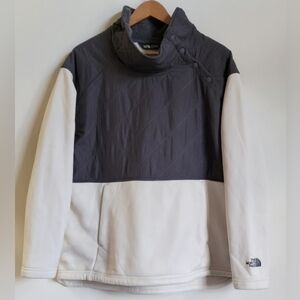 The North Face Charcoal and Cream Quilted Pullover Size Sp‎